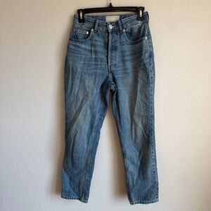 Everlane The Curvy 90s Cheeky Straight Leg Jean Mid Wash Organic Cotton Women 25